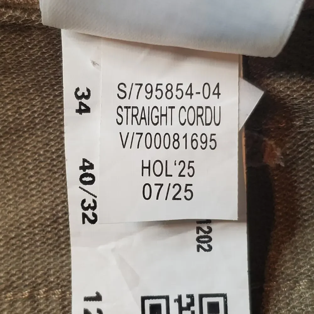 Banana Republic Men's Size 40x32 NWT Straight Stretch-Corduroy Traveler Pant Tan
